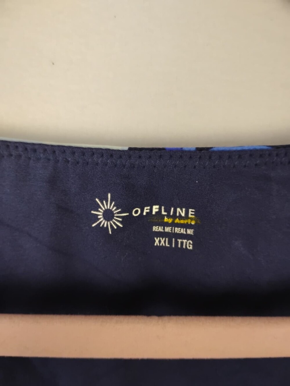 New Offline By Aerie Active Crop Top In Blue Abstract Print Size XXL - Picture 5 of 5